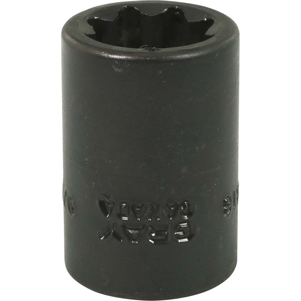 9/16&#34; X 1/2&#34; Drive, 8 Point Regular Length, Impact Socket