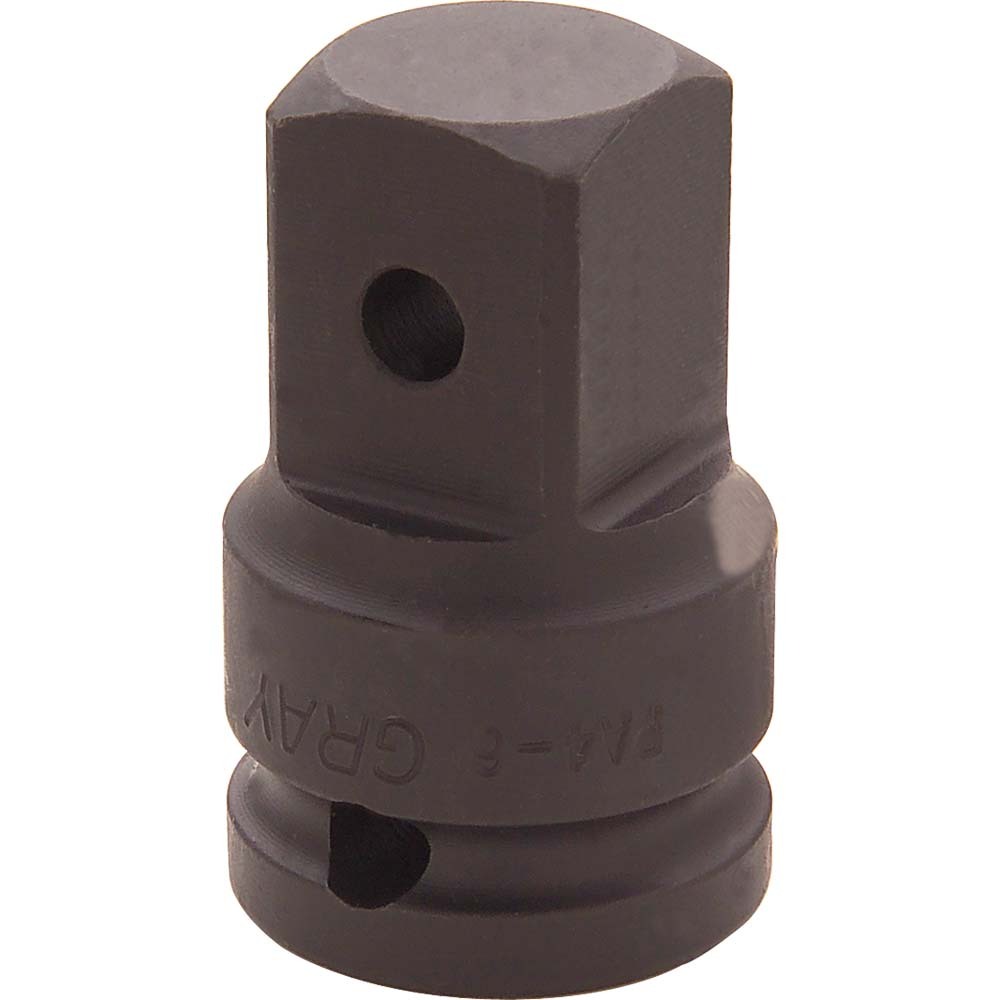 Adapter 1/2&#34; Female 3/4&#34; Male, Black Impact