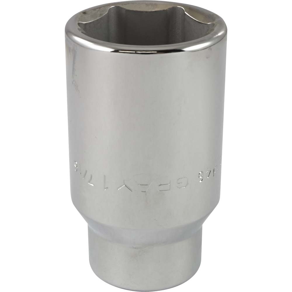 1-7/16&#34; X 3/4&#34; Drive, 6 Point Deep Length, Chrome Finish Socket