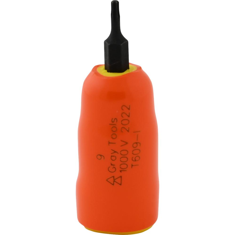 T9 X 3/8&#34; Drive Standard Length Torx Head, 1000V Insulated Socket