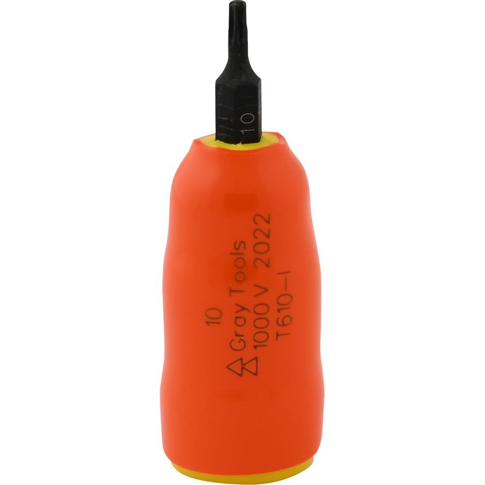 T10 X 3/8&#34; Drive Standard Length Torx Head, 1000V Insulated Socket