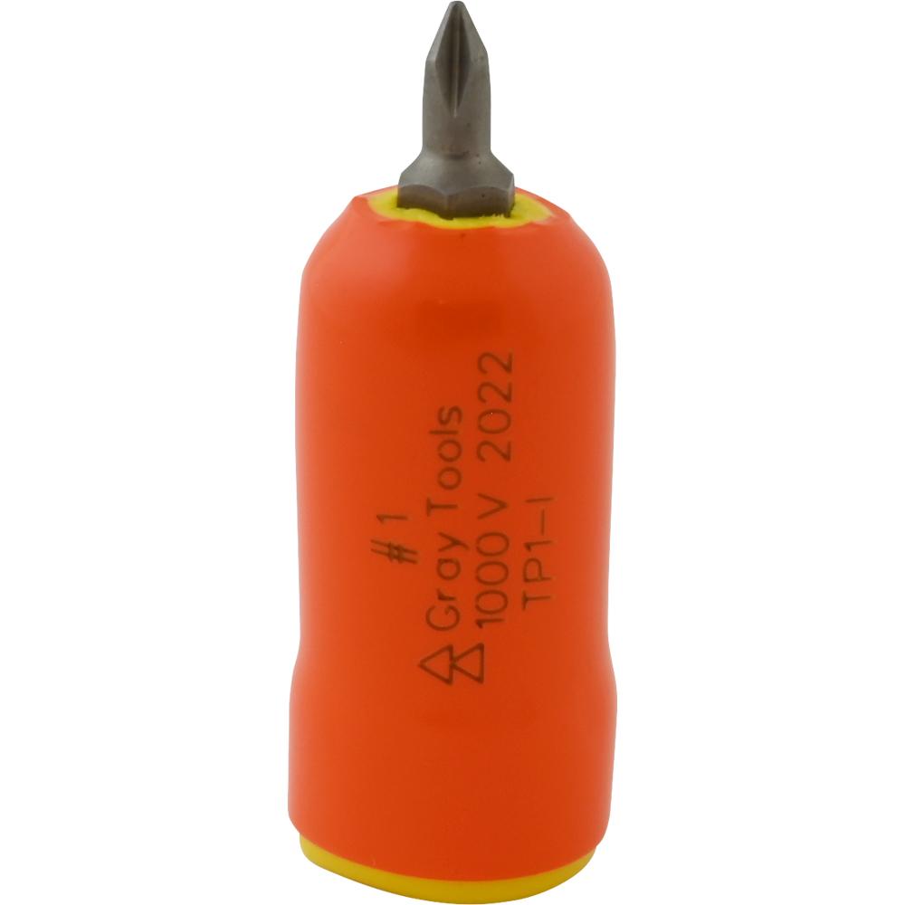 No. 1 X 3/8&#34; Drive Standard Length Phillips Head, 1000V Insulated Socket