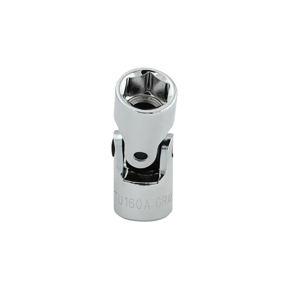 1/2&#34; X 3/8&#34; Drive, 6 Point Standard Length, Universal Joint Chrome Socket