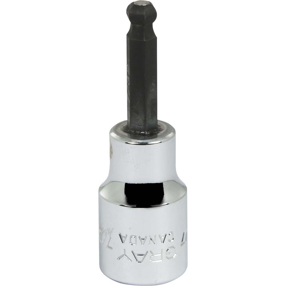7/32&#34; X 3/8&#34; Drive Magnetic Ball End Hex Head, Chrome Finish Socket