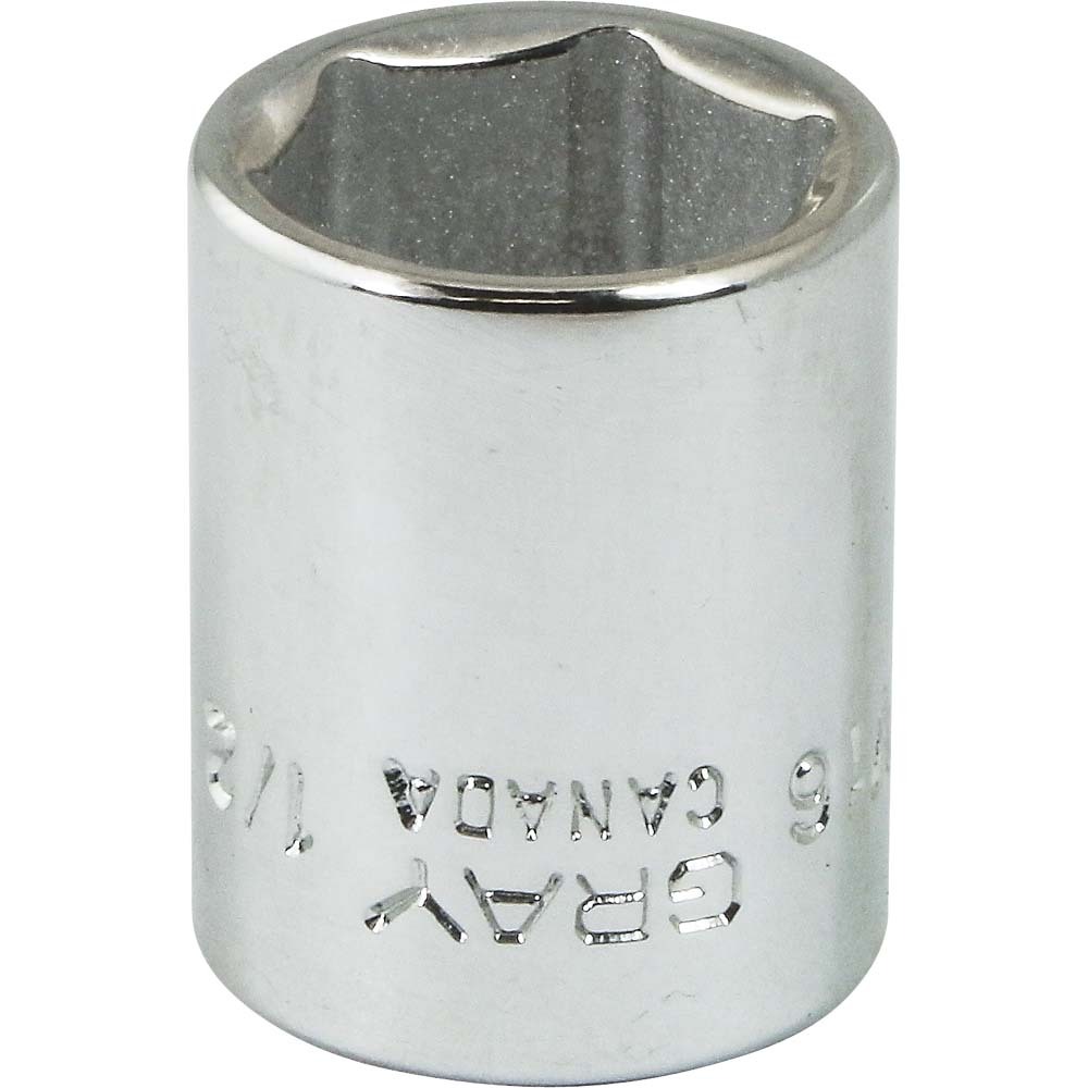 1/2&#34; X 1/4&#34; Drive 6 Point, Standard Length, Chrome Finish Socket