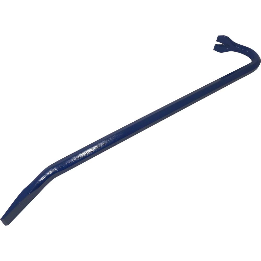 Goose Neck Wrecking Bar, 3/4&#34; Shank X 24&#34; Long, Royal Blue Paint Finish