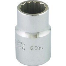 Gray Tools 1409 - Socket 9/16" X 1/2" Drive, 12 Point Standard Length, Chrome Finish Socket
