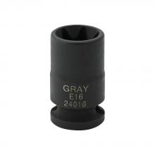 Gray Tools 24016 - 3/8" Drive E16 Female Torx, Impact Socket