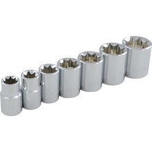 Gray Tools 25407 - 7 Piece 3/8" Drive 8 Point SAE, Standard Chrome Socket Set, 1/4" - 5/8"