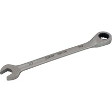Gray Tools 500116 - 1/2" Combination Fixed Head Ratcheting Wrench, Stainless Steel Finish