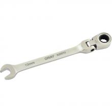 Gray Tools 520010 - 10mm Combination Flex Head Ratcheting Wrench, Stainless Steel Finish