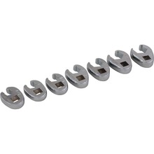 Gray Tools 63907 - 7 Piece 3/8" Drive SAE, Mirror Chrome Flare Nut, Crow foot Wrench Set, 3/8" - 3/4"