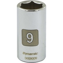 Gray Tools D003009 - 1/4" Drive 6 Point Metric, 9mm Standard Length, Chrome Finish Socket