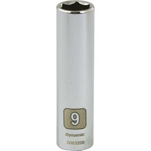 Gray Tools D003209 - 1/4" Drive 6 Point Metric, 9mm Deep Length, Chrome Finish Socket