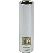 Gray Tools D003210 - 1/4" Drive 6 Point Metric, 10mm Deep Length, Chrome Finish Socket