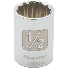Gray Tools D003416 - 1/4" Drive 12 Point SAE, 1/2" Standard Length, Chrome Finish Socket