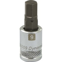 Gray Tools D006009 - 3/8" Drive Metric Hex Head, 9mm Bit Standard Length, Chrome Finish Socket
