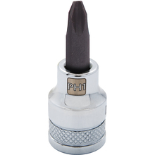 Gray Tools D006201 - 3/8" Drive Phillips® Head, Ph#1 Bit Standard Length, Chrome Finish Socket