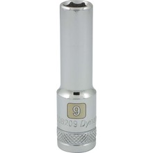 Gray Tools D008209 - 3/8" Drive 6 Point Metric, 9mm Deep Length, Chrome Finish Socket
