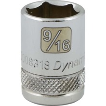 Gray Tools D008318 - 3/8" Drive 6 Point SAE, 9/16" Standard Length, Chrome Finish Socket