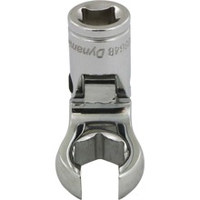 Gray Tools D008648 - 3/8" Drive SAE 9/16" Flex Head, Crow Foot Flare Nut Socket, Chrome Finish