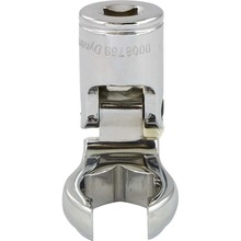 Gray Tools D008769 - 3/8" Drive Metric 19mm Flex Head, Crow Foot Flare Nut Socket, Chrome Finish
