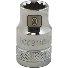 Gray Tools D009109 - 3/8" Drive 12 Point Metric, 9mm Standard Length, Chrome Finish Socket