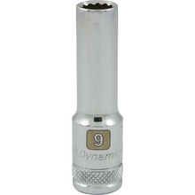 Gray Tools D009709 - 3/8" Drive 12 Point Metric, 9mm Deep Length, Chrome Finish Socket
