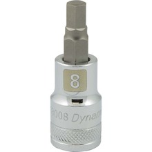 Gray Tools D013008 - 1/2" Drive Metric Hex Head, 8mm Bit Standard Length, Chrome Finish Socket