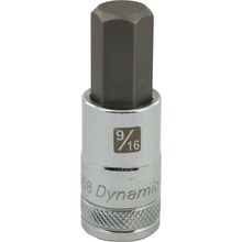 Gray Tools D013068 - 1/2" Drive SAE Hex Head, 9/16" Bit Standard Length, Chrome Finish Socket