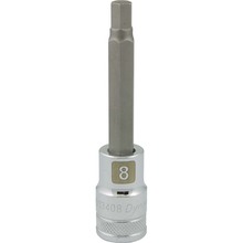 Gray Tools D013408 - 1/2" Drive Metric Hex Head, 8mm Long Bit, Chrome Finish Socket