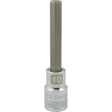 Gray Tools D013410 - 1/2" Drive Metric Hex Head, 10mm Long Bit, Chrome Finish Socket