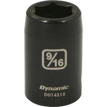 Gray Tools D014318 - 1/2" Drive 6 Point SAE, 9/16" Standard Length, Impact Socket