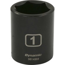 Gray Tools D014332 - 1/2" Drive 6 Point SAE, 1" Standard Length, Impact Socket