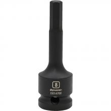 Gray Tools D014708 - 1/2" Drive Metric Hex Head, 8mm, Bit Impact Socket