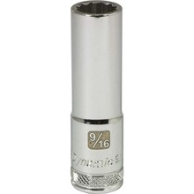 Gray Tools D015618 - 1/2" Drive 12 Point SAE, 9/16" Deep Length, Chrome Finish Socket