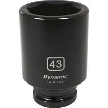 Gray Tools D020243 - 3/4" Drive 6 Point Metric, 43mm Deep Length, Impact Socket
