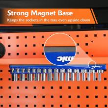 Gray Tools D029003 - 3/8" Drive Metric Magnetic, 30 Socket Organizer