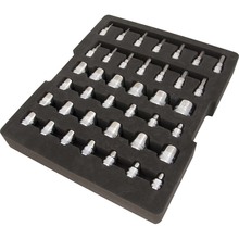 Gray Tools D105102 - 3/8" Drive 40 Piece Chrome Socket Set With Foam Tool Organizer