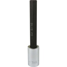 Gray Tools DW18XL - 9/16" X 1/2" Drive, Extra Long Hex Head, Chrome Finish Socket