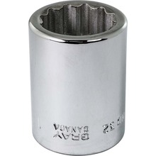 Gray Tools HD32 - 1" X 3/4" Drive, 12 Point Standard Length, Chrome Finish Socket
