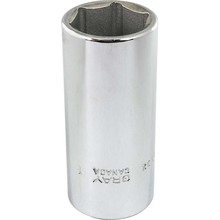 Gray Tools LDS32 - 1" X 1/2" Drive, 6 Point Deep Length, Chrome Finish Socket