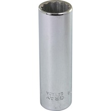 Gray Tools LT18 - 9/16" X 3/8" Drive, 12 Point Deep Length, Chrome Finish Socket