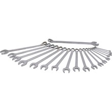 Gray Tools MC219 - 19 Piece 12 Point Metric, Mirror Chrome & Satin, Combination Wrench Set, 9mm - 36mm