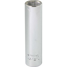 Gray Tools ML609 - 9mm X 1/4" Drive, 6 Point Deep Length, Chrome Finish Socket