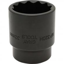 Gray Tools MP32DH - 32mm X 1/2" Drive, 12 Point Standard Length, Impact Socket