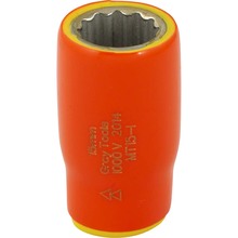 Gray Tools MT15-I - 15mm X 3/8" Drive, 12 Point Standard Length Socket, 1000V Insulated