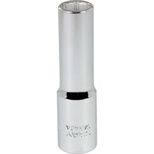 Gray Tools MTL10H - 10mm X 3/8" Drive, 6 Point Deep Length, Chrome Finish Socket