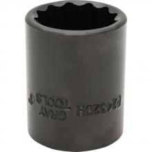 Gray Tools P2432DH - 1" X 1/2" Drive, 12 Point Regular Length, Impact Socket