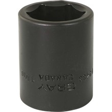 Gray Tools P2433 - 1-1/16" X 1/2" Drive, 6 Point Regular Length, Impact Socket